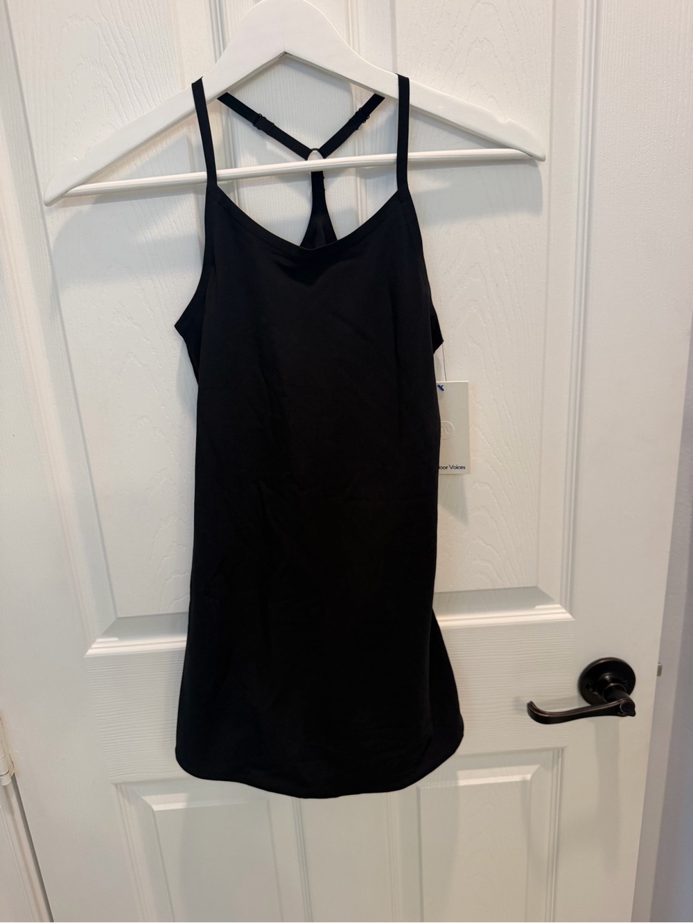 NWT Outdoor Voices Kids The Exercise Dress Black Girls Medium M 7/8 Racerback